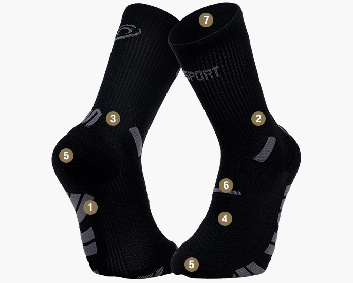 Trail Ultra High Socks black/grey
